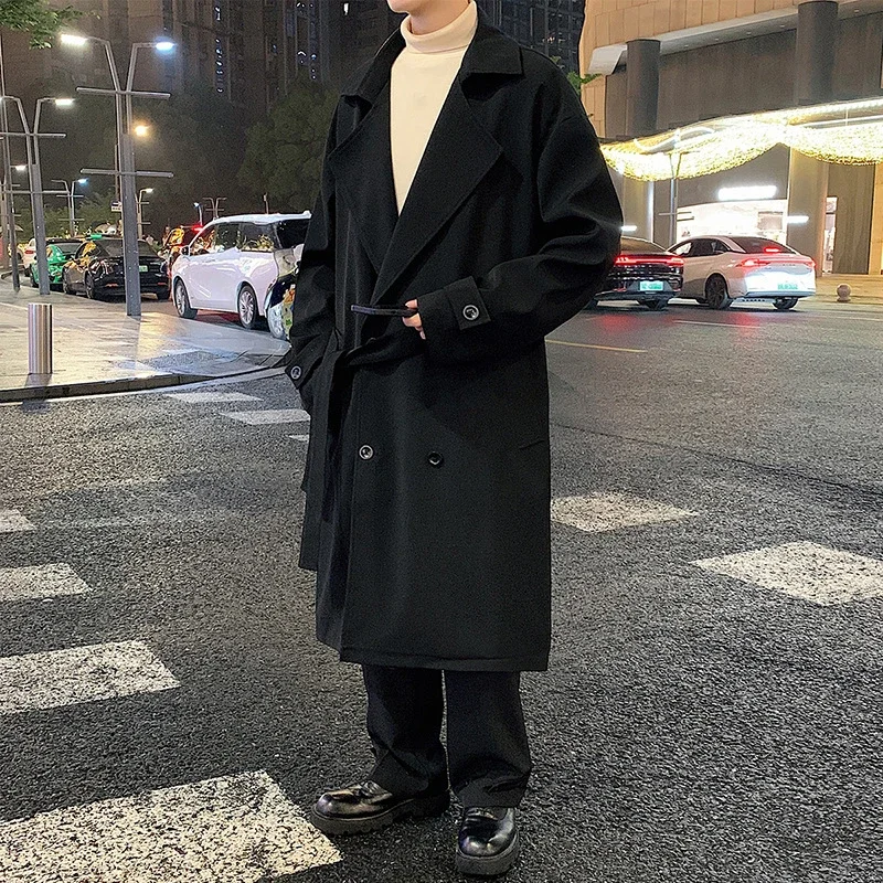 Men's Trench Coat - Long, Korean Style