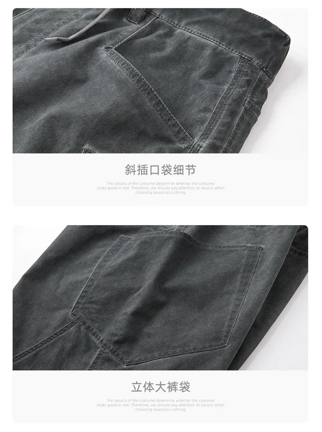 Men's Retro Denim Shorts Detail