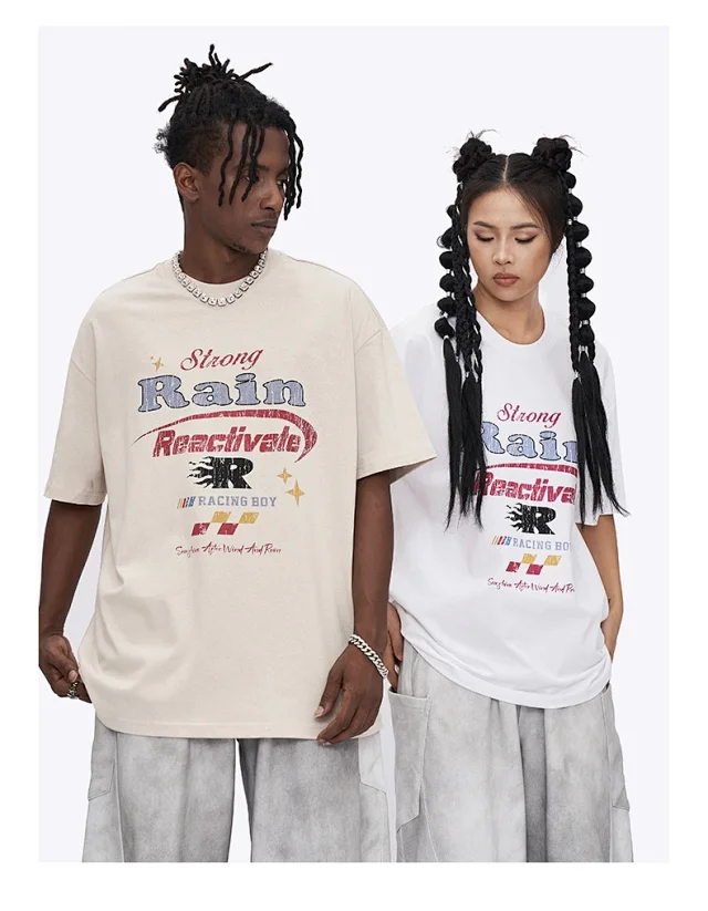 RFSD Men's Hand - drawn Letter Print T - Shirt Detail