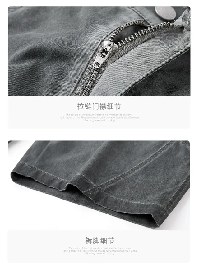 Men's Retro Denim Shorts Detail
