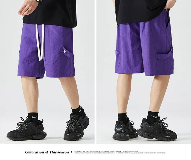 Japanese Mens Summer Work Shorts Detail