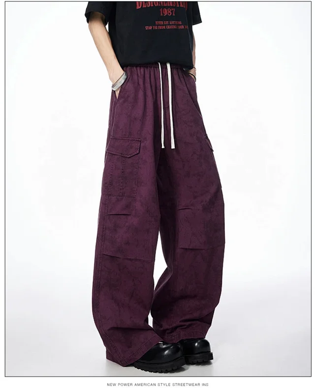 Men's Retro Parachute Work Pants Detail