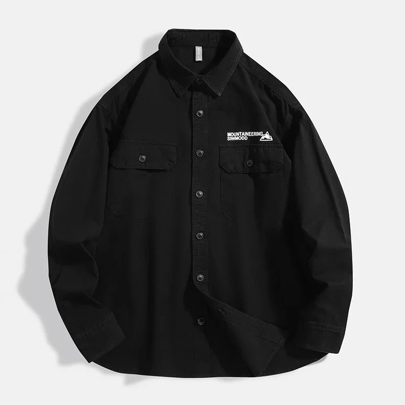 Men's Spring/Fall New Cotton Long-sleeve Shirt & Denim Work Jacket