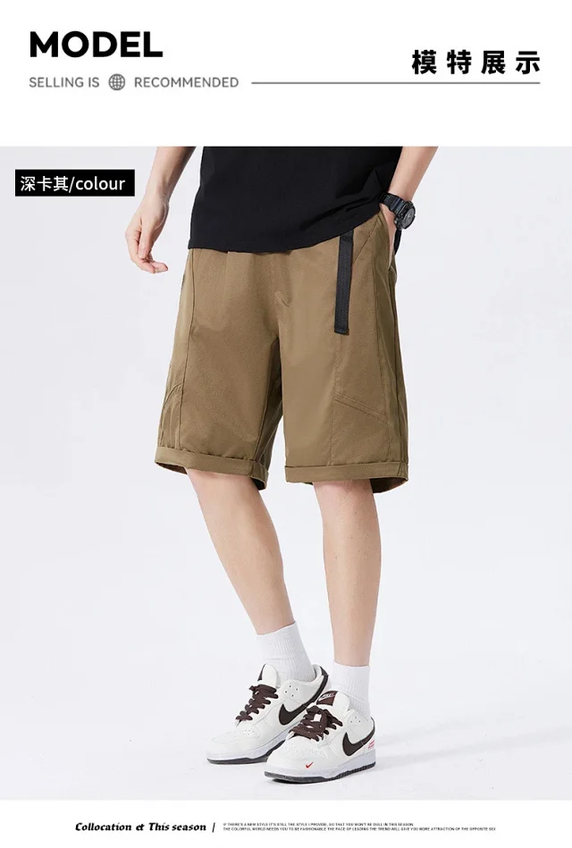 Men's Summer Lightweight Cargo Shorts Detail