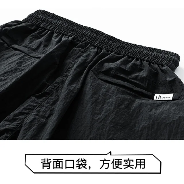 2025 Summer Men's Loose Reflective Shorts Detail