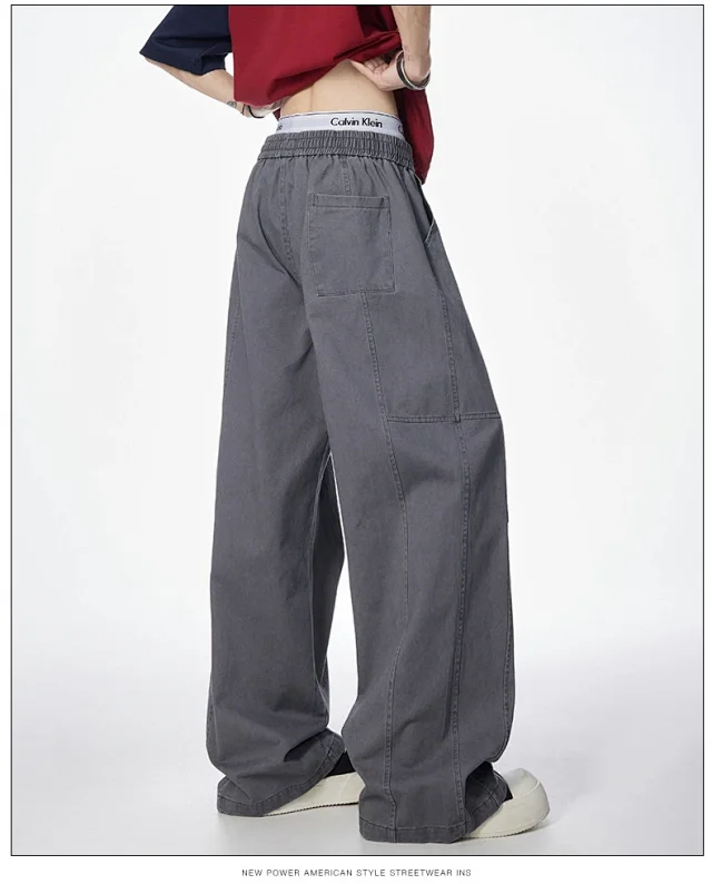 New Japanese Cotton Retro Trousers Detail