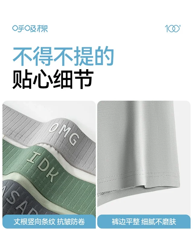 Men's 100S Cotton Boxer Briefs Detail