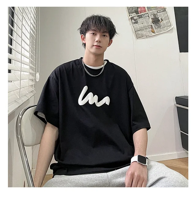 Summer Men's Trendy Short Sleeve T-shirt Detail