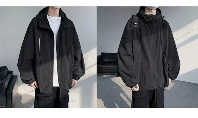 NASA Men's Zip Hooded Sun Jacket Detail