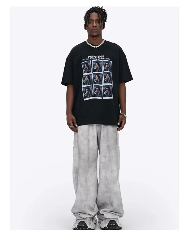 RFSD Men's | 2025 Summer New American Pure Cotton Portrait Print T - Shirt Detail