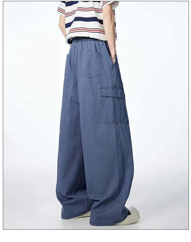 Designer Workwear Unisex New American Sporty Casual Wide-Leg Pants Detail
