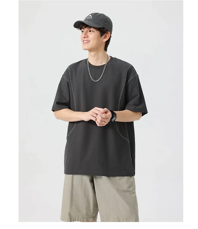 Men's Summer Crew Neck T-shirt Detail