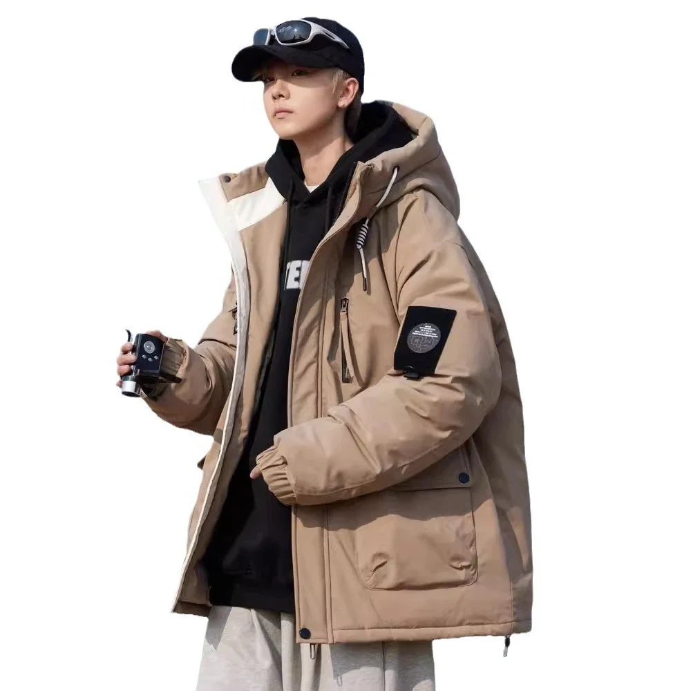 New National Standard 90 White Duck Down Couple Hooded Down Jacket