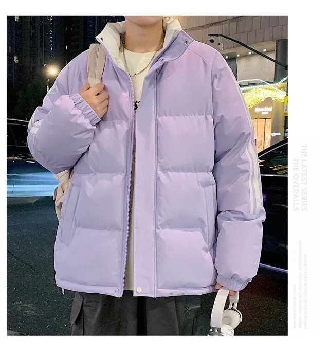 Unisex Three-Stripe Winter Puffer Detail