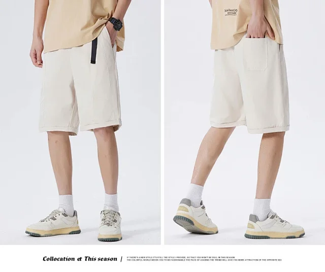 Men's Summer Lightweight Cargo Shorts Detail
