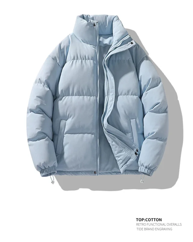 Winter New Collar Cotton Padded Jacket Couple Bread Coat Detail