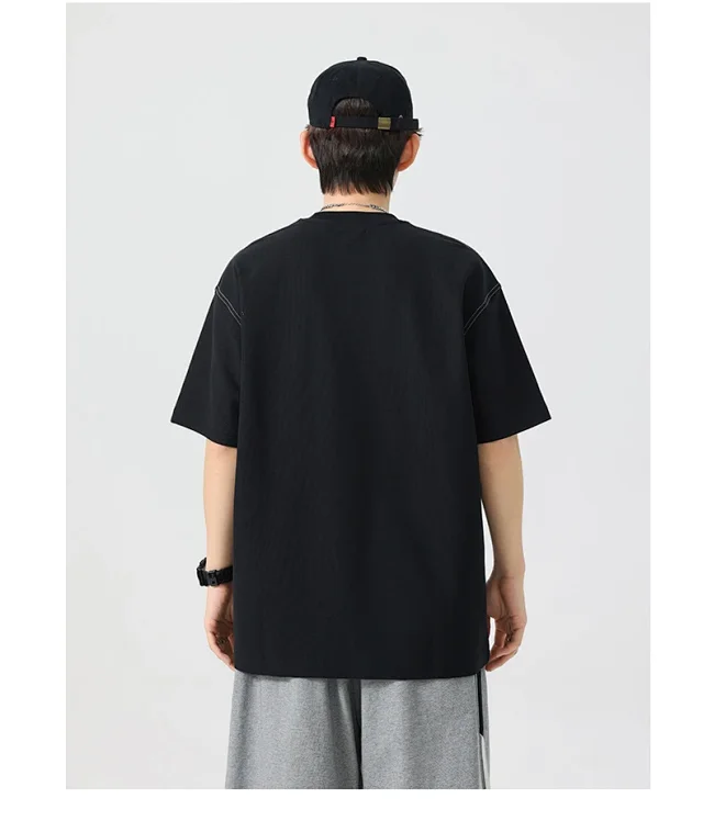 Men's Summer Crew Neck T-shirt Detail