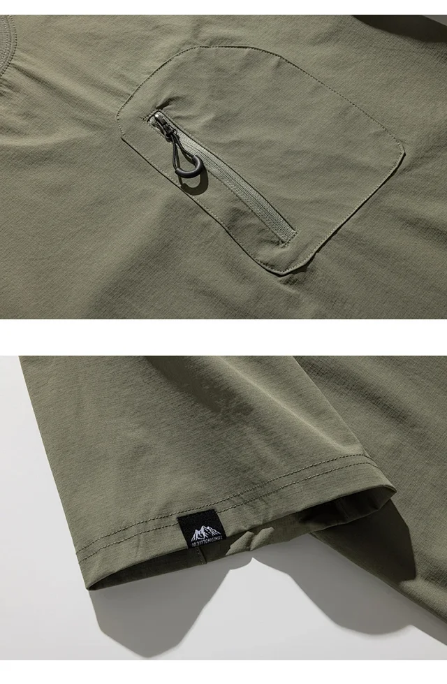 Japanese Workwear Men's T - Shirt 2025 Summer Detail