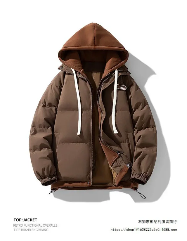 2025 FW Ins Hot Men's Puffer Jacket (Fake 2-in-1 Couple Style) Detail