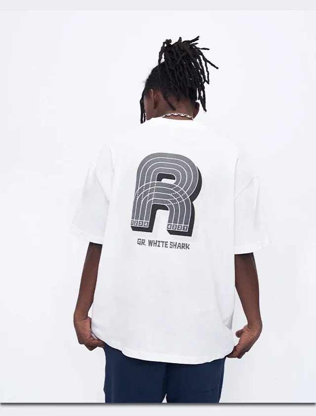 RFSD Men's 2025 SS Loose Suede Foam Print Tee 250g Detail