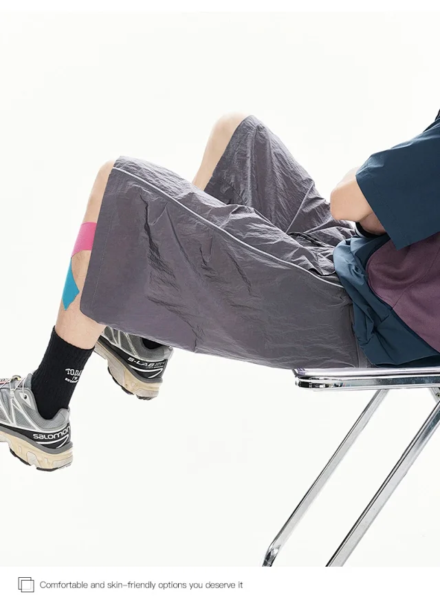 2025 Summer Men's Loose Reflective Shorts Detail