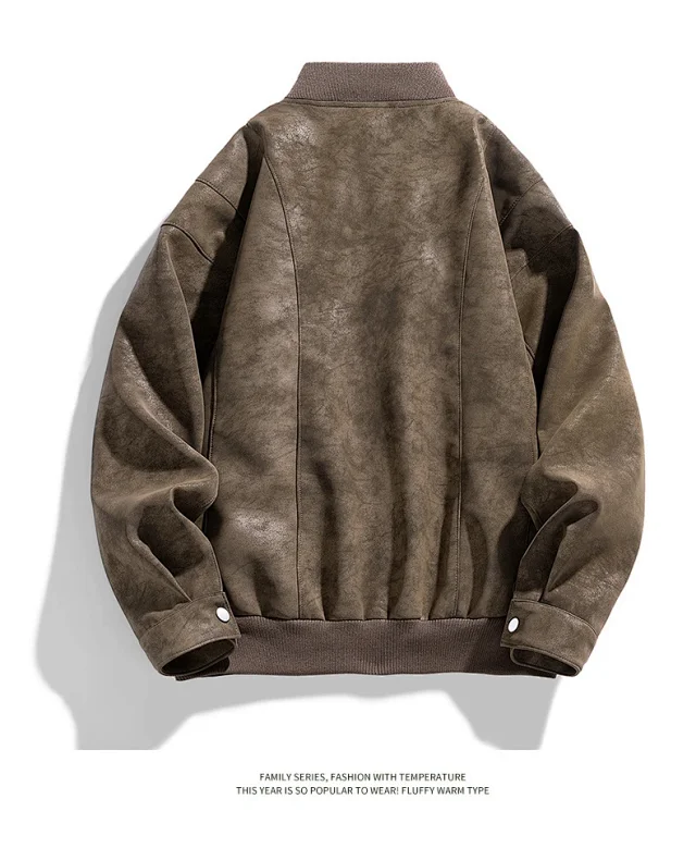 2025 Spring/Fall New Jacket: Loose Workwear, Trendy Leather, American Waterproof Biker Style Detail