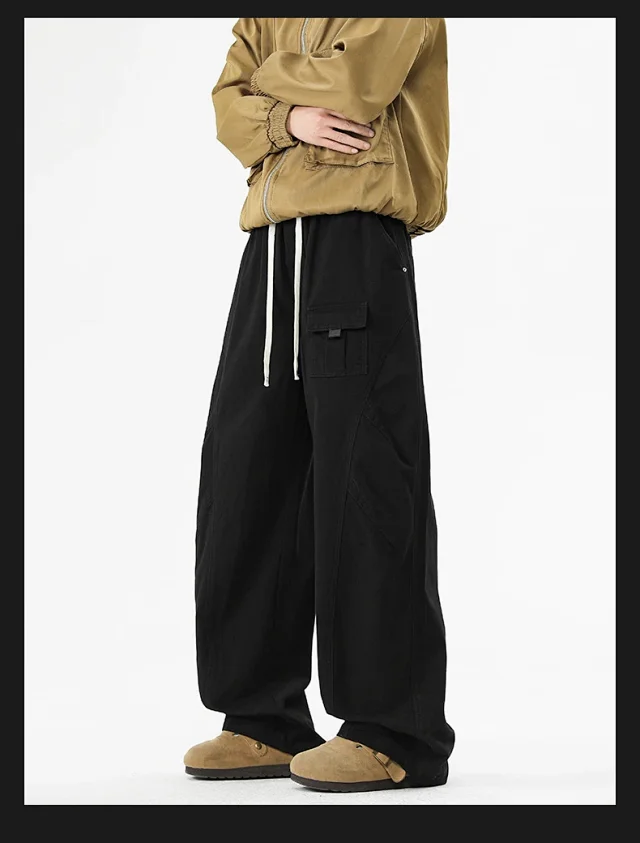 NASA Japanese Trendy Men's Cotton Cargo Pants Detail