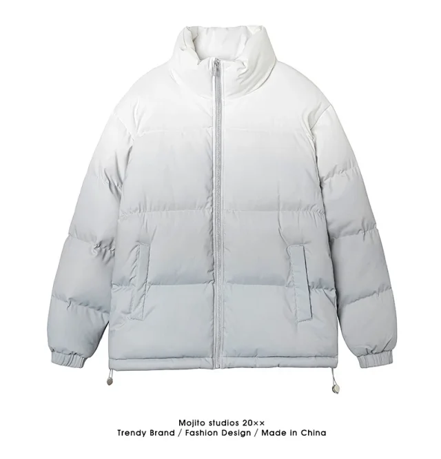 Gradient Stand-collar Men's Cotton Jacket 2025 Detail