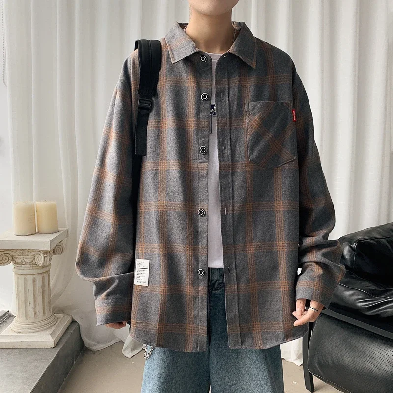 Men's Long Sleeve Plaid Shirt