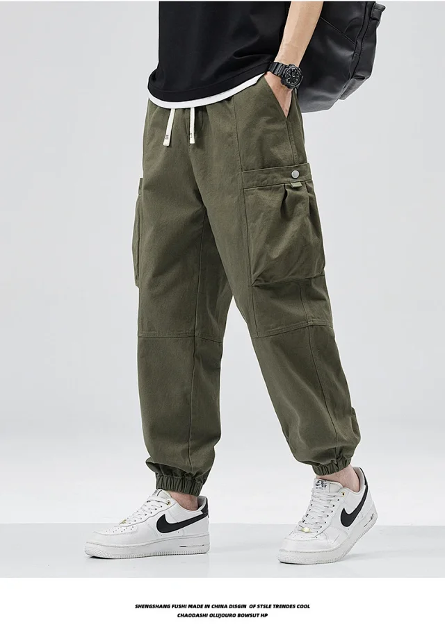 Men's Vintage Utility Cargo Pants Detail