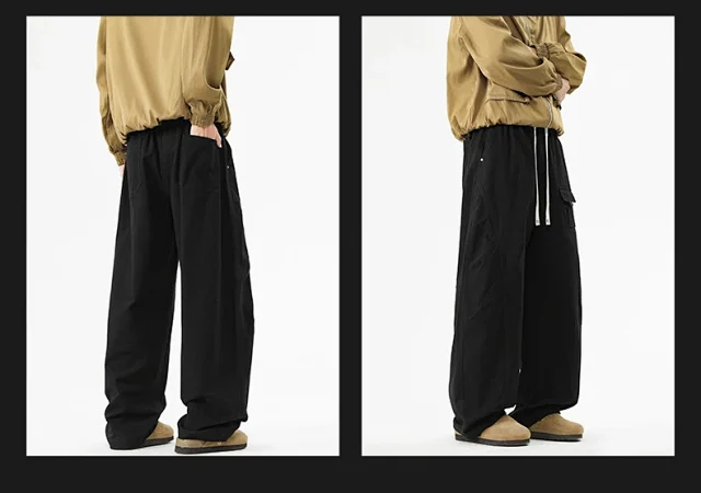 NASA Japanese Trendy Men's Cotton Cargo Pants Detail