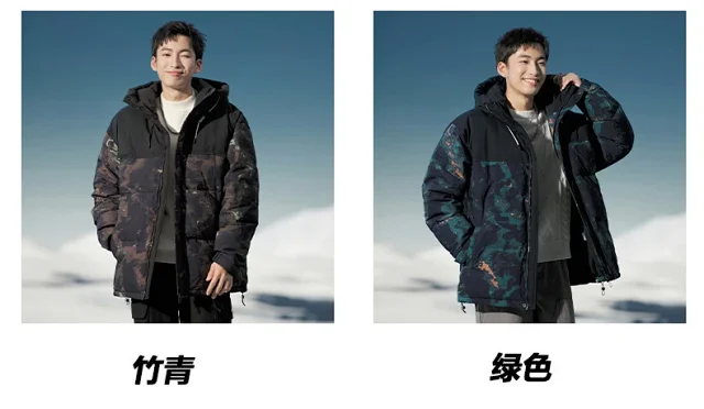2025 Men's Short Camo Puffer Jacket Detail