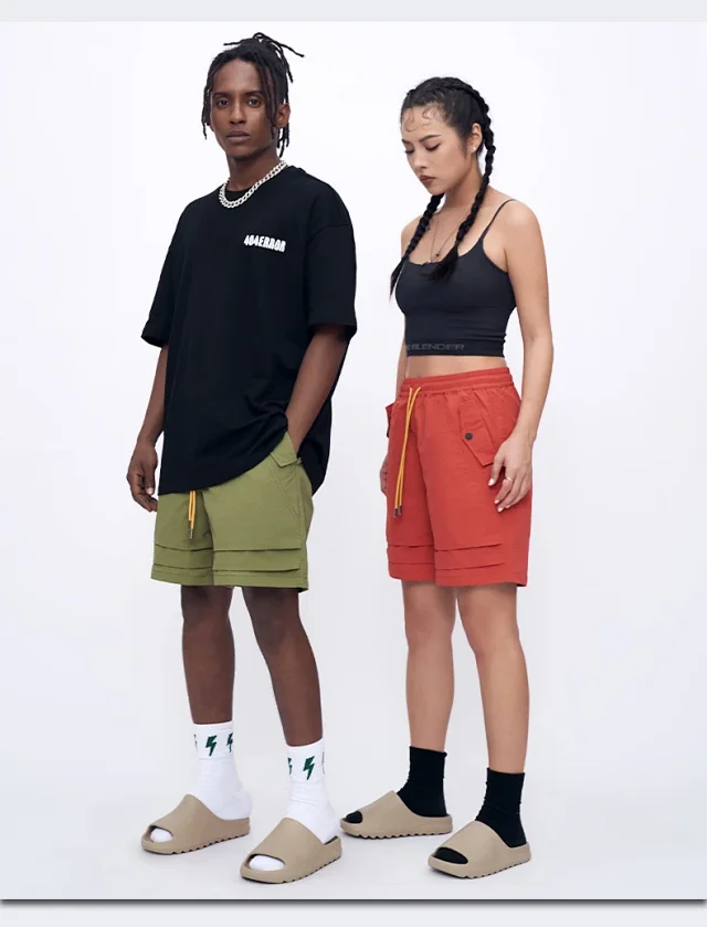 RFSD Men's | 2025 SS New Pleated Thin Pocket Utility Shorts Detail