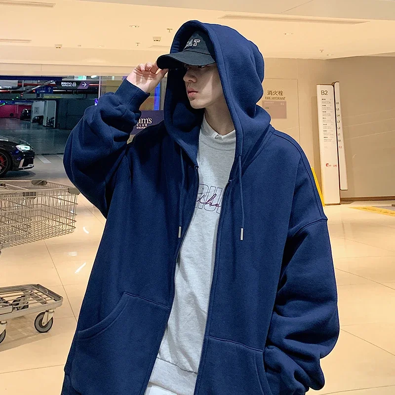 Fleece Men's Hooded Cardigan