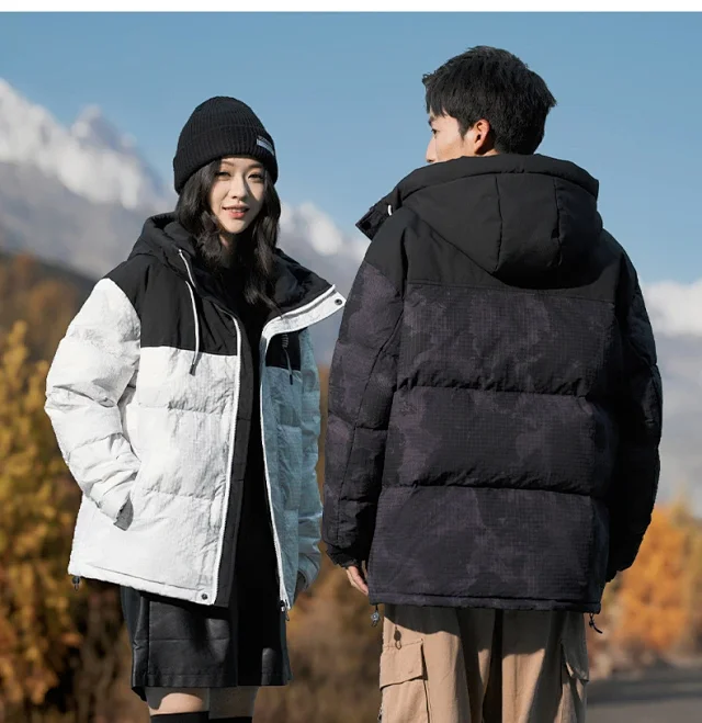 2025 Men's Short Camo Puffer Jacket Detail