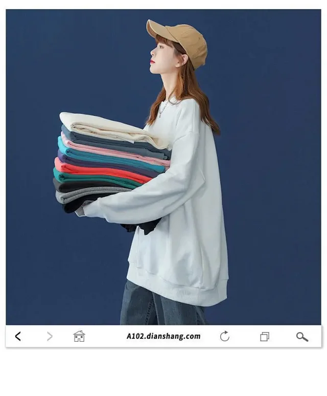 Unisex Fleece Oversized Sweatshirt Wholesale Detail