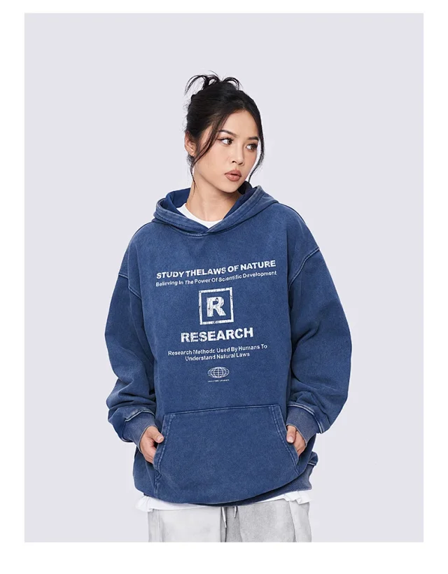 RFSD Men's 2025 AW 440G Wax-dyed Hoodie Detail