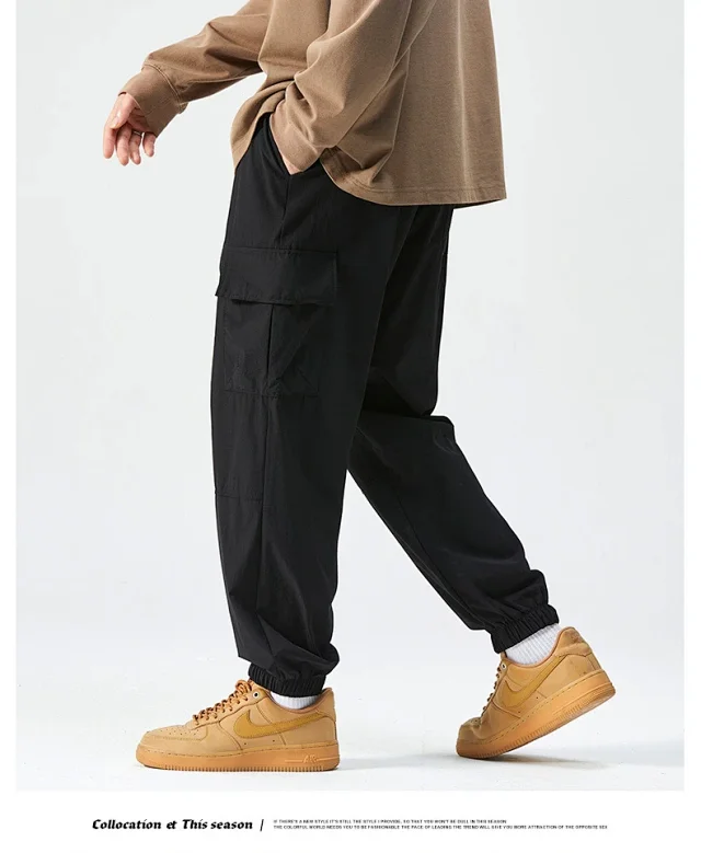 2025 Spring/Summer Men's Elastic Ice Silk Pants Detail