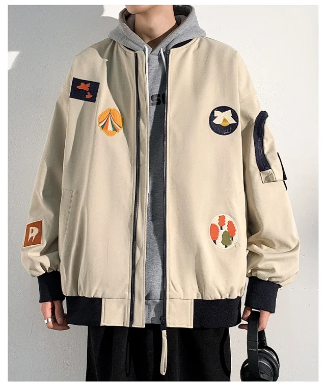2025 Men's Autumn Stand-collar Flight Jacket Detail