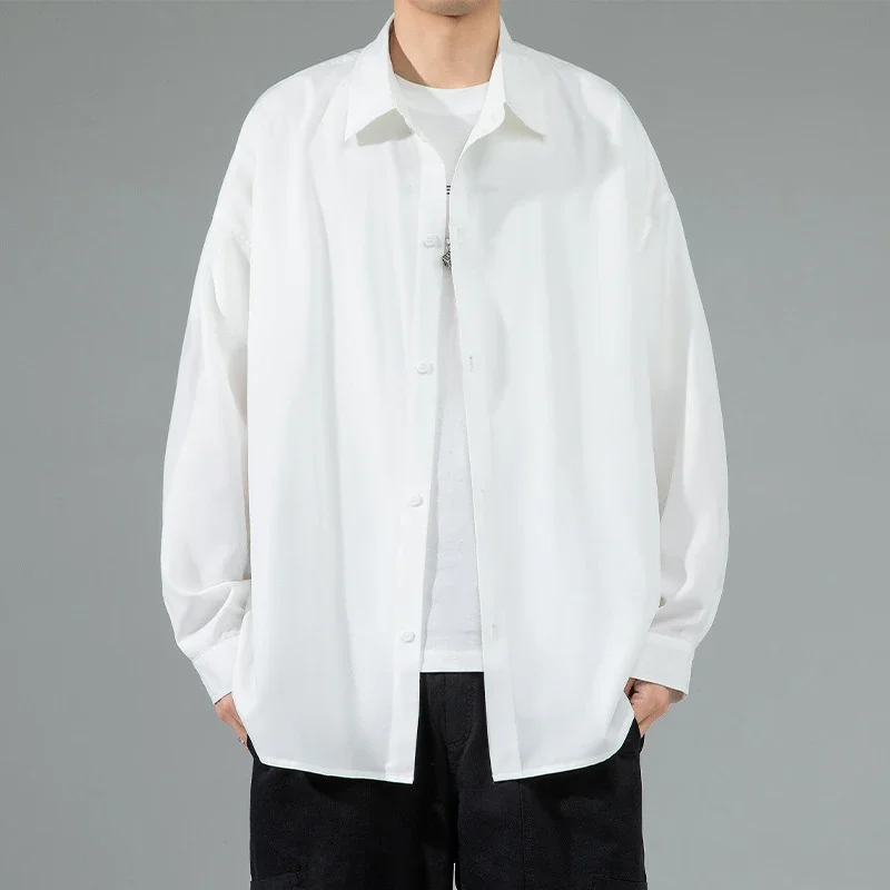Men's 2025 Autumn Solid Long-sleeve Shirt