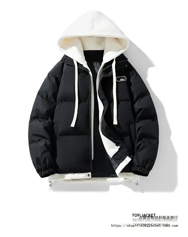 2025 FW Ins Hot Men's Puffer Jacket (Fake 2-in-1 Couple Style) Detail