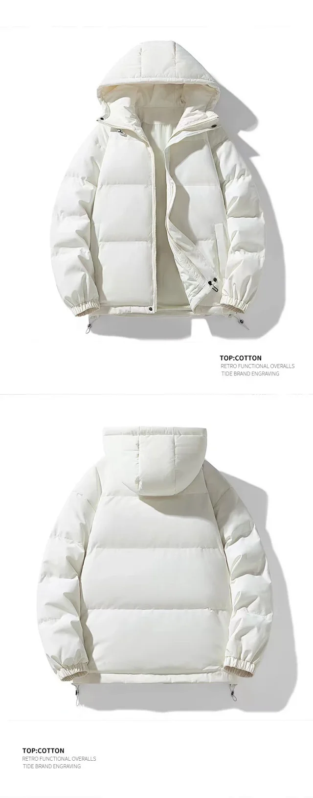 Japanese Style Couple Puffer Jackets Detail