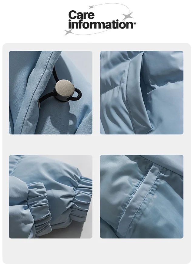 Men's Thick Warm Hooded Cotton Padded Coat Detail