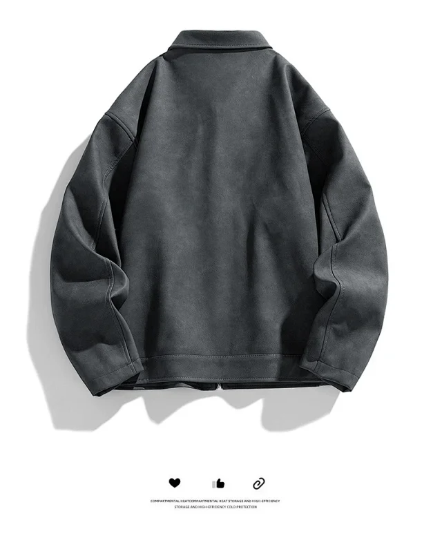 Vintage Biker Jacket for Men Detail