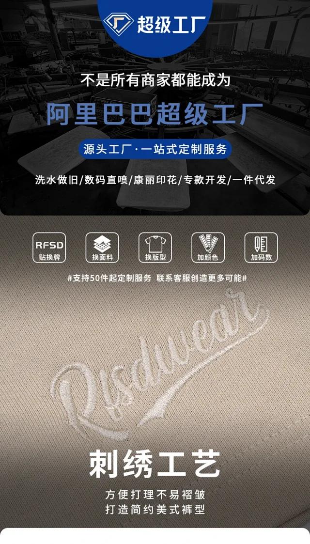RFSD Men's 2025 Summer Embroidery Shorts Detail
