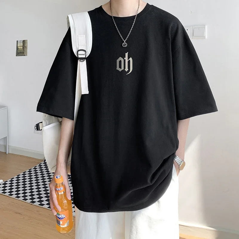 Hong Kong Style Ins  Loose Short Sleeve T-shirt