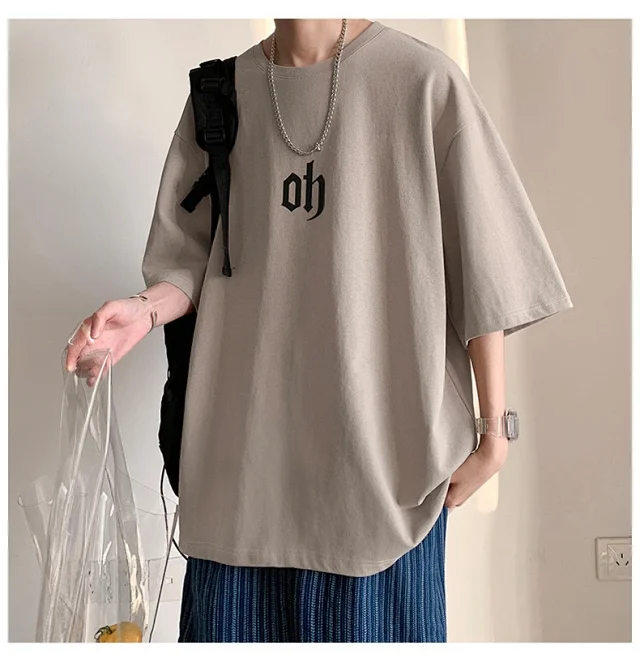 Hong Kong Style Ins  Loose Short Sleeve T-shirt Detail