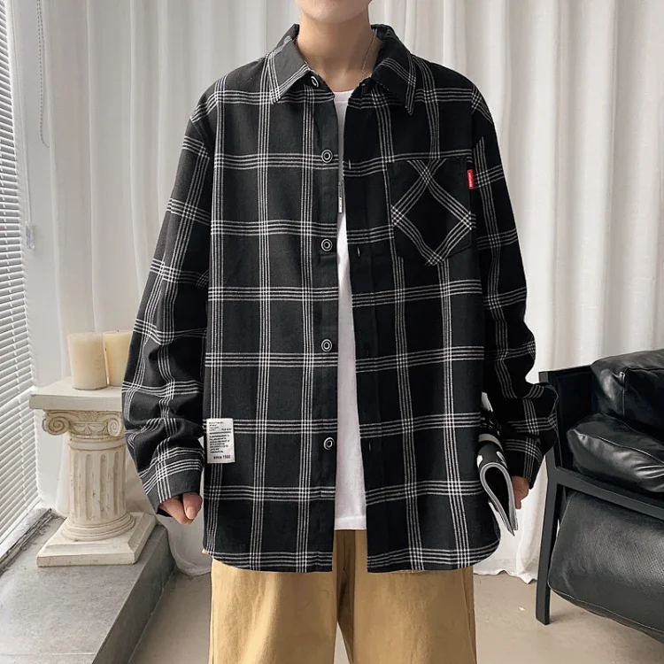 Men's Long Sleeve Plaid Shirt