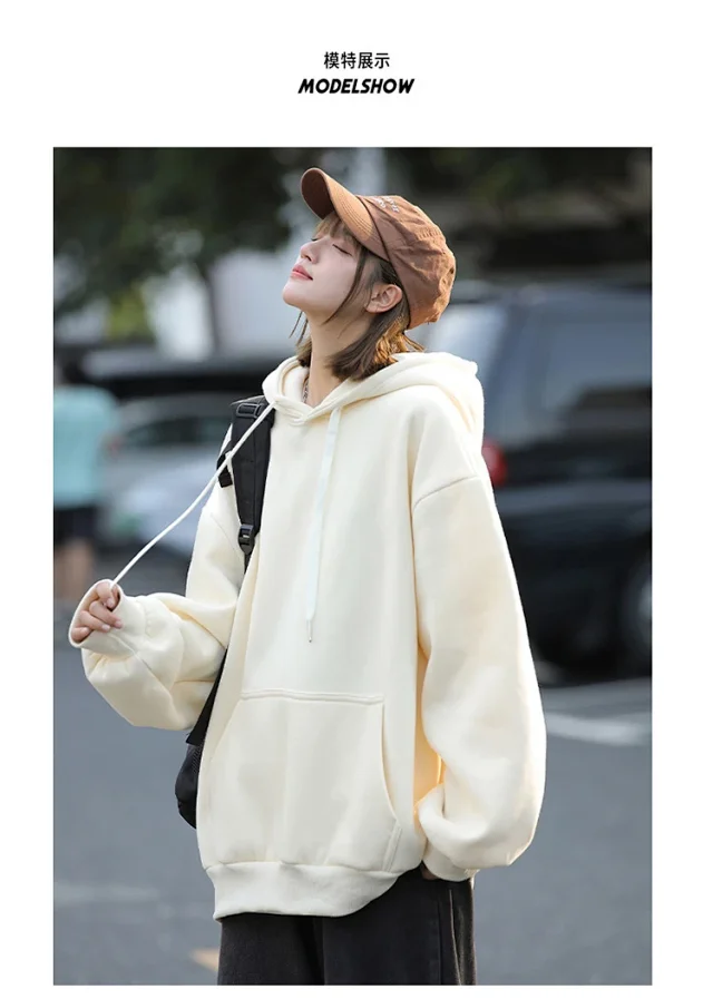 Unisex Winter Fleece Hoodie Detail