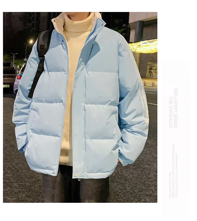 Unisex Three-Stripe Winter Puffer Detail